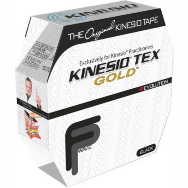 Fabrication Enterprises Kinesio® Tex Gold FP Kinesiology Tape, 2" x 34 yds, Black, Bulk Roll 24-4883